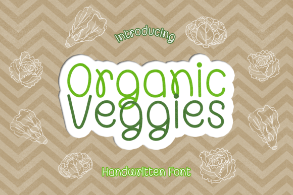 Organic Veggies: A Charming Handwritten Font for Web Design