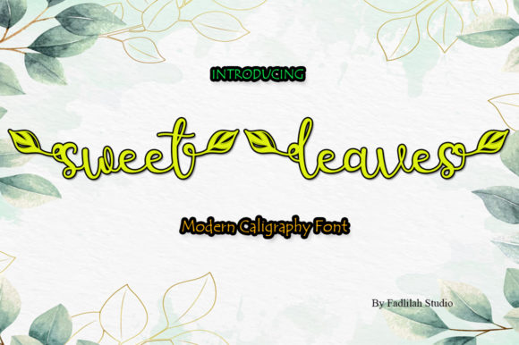 Sweet Leaves: A Charming and Elegant Script Font for Web Design